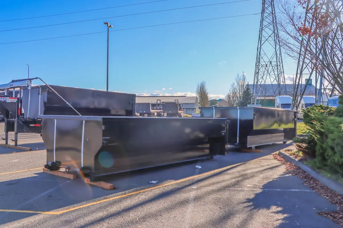 Roll-off dumpster ready for waste disposal at job site for Estate Cleanout Dumpster Rental in Dalhart